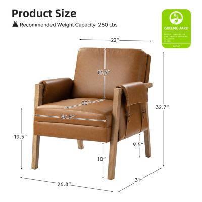 Olivia Farmhouse Armchair with Solid Wood Frame