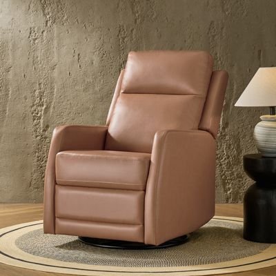 Donat Faux Leather Swivel Recliner