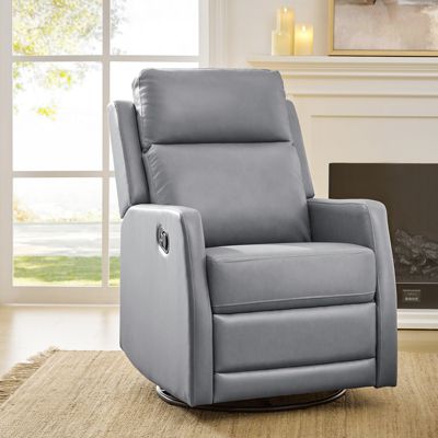 Donat Faux Leather Swivel Recliner