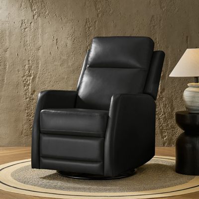 Donat Faux Leather Swivel Recliner