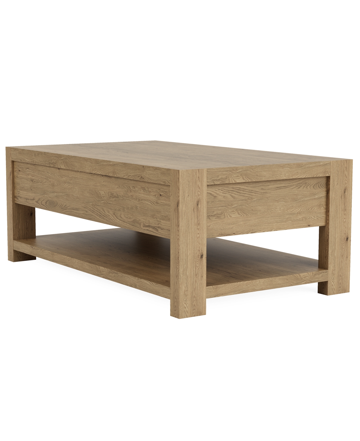 Macy's Furniture Davie 48" Rectangle Wood Coffee Table In Pale Oak