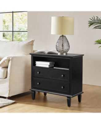 Kamilo Transitional 2-Drawer Solid Wood End Table