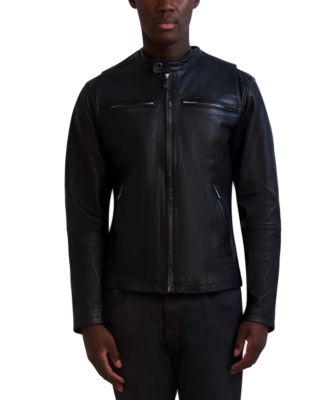 Karl lagerfeld leather jacket mens best sale