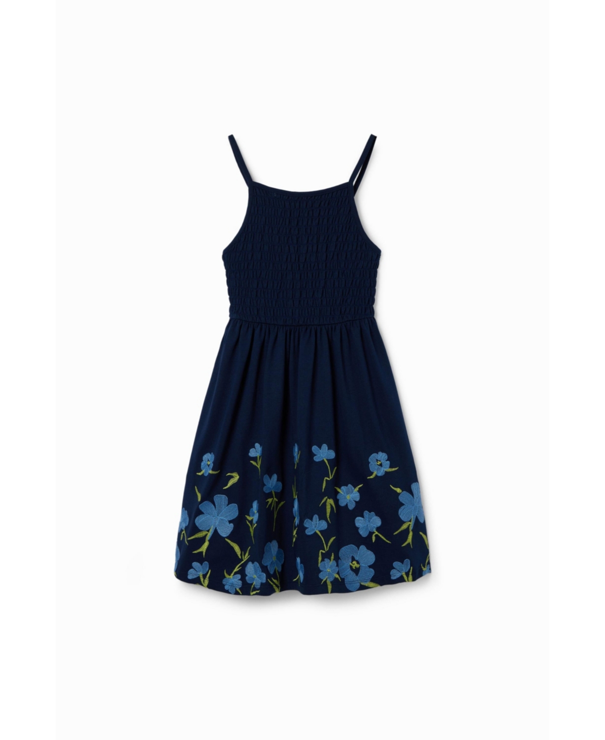 Desigual Girls Girls's Strappy floral embroidery dress