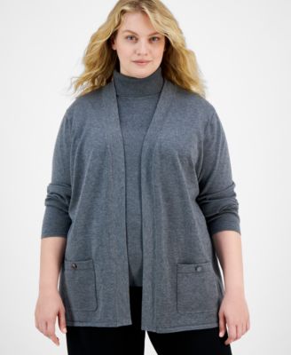 Anne Klein - Plus Size Malibu Open-Front Cardigan