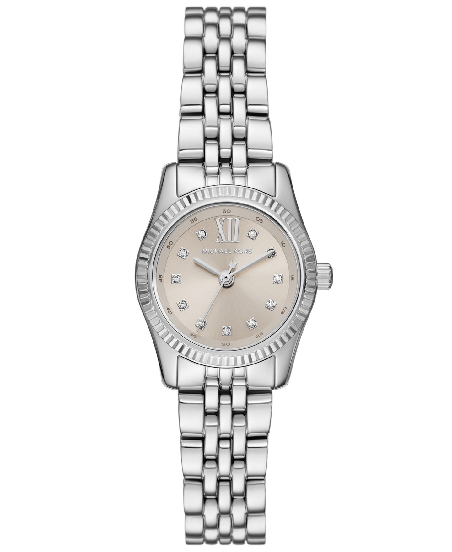 Женские часы Michael Kors Lexington Three-Hand Stainless Steel Watch, 26mm — фото 1