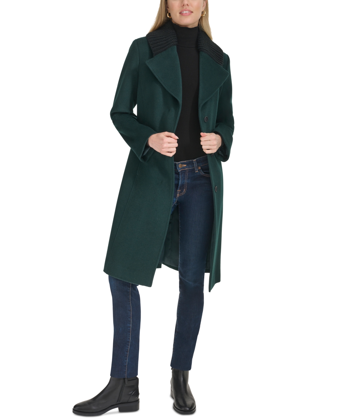 Cole Haan Women's Shawl Collar Wool-Blend Coat