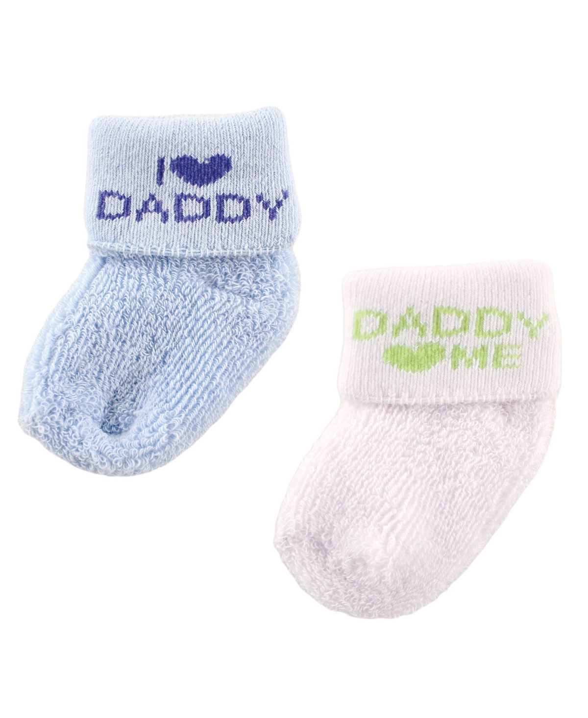 Luvable Friends Baby Girls Baby Newborn and Baby Terry Socks, Pink Daddy