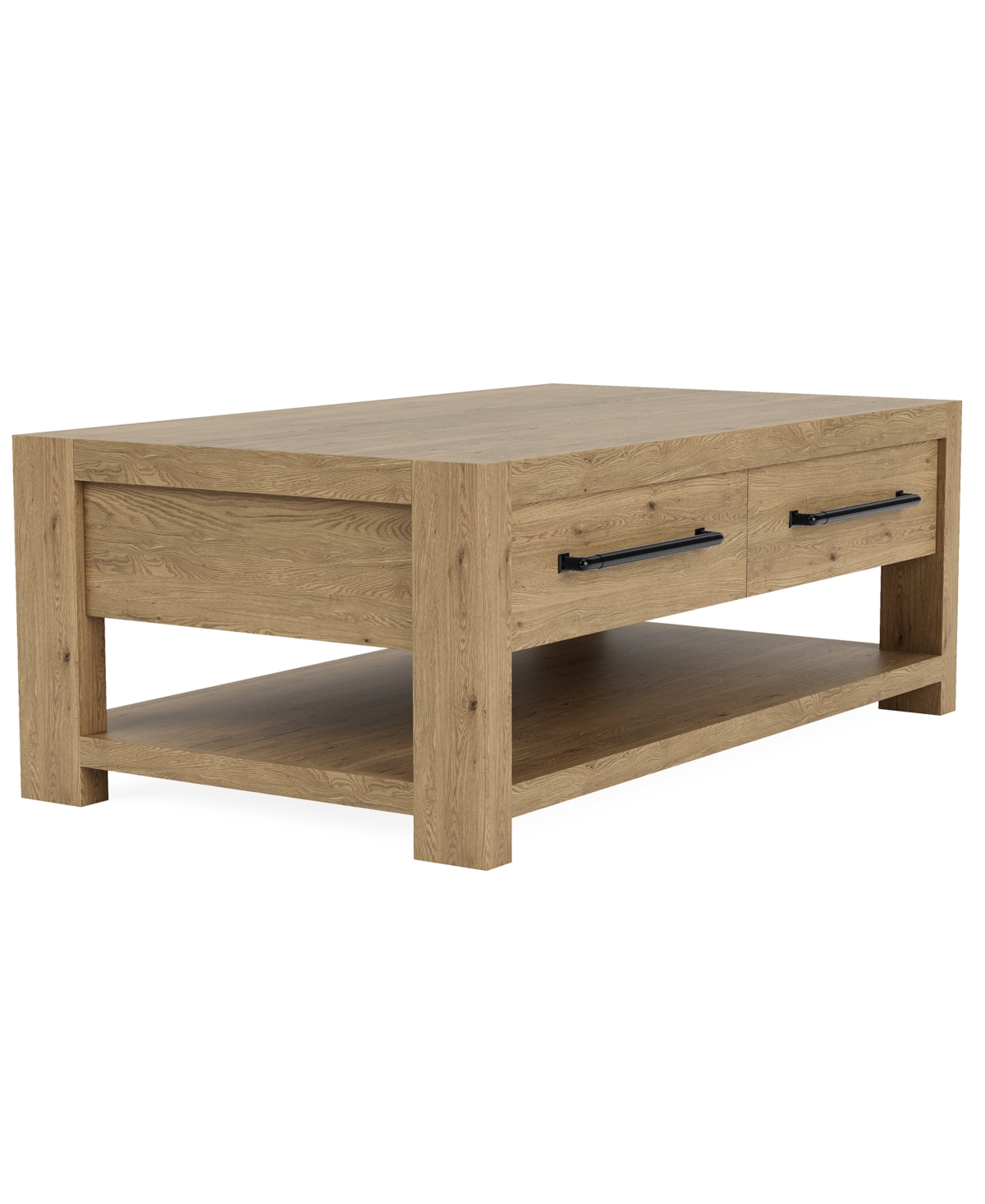 Macy's Furniture Davie 48" Rectangle Wood Coffee Table In Pale Oak