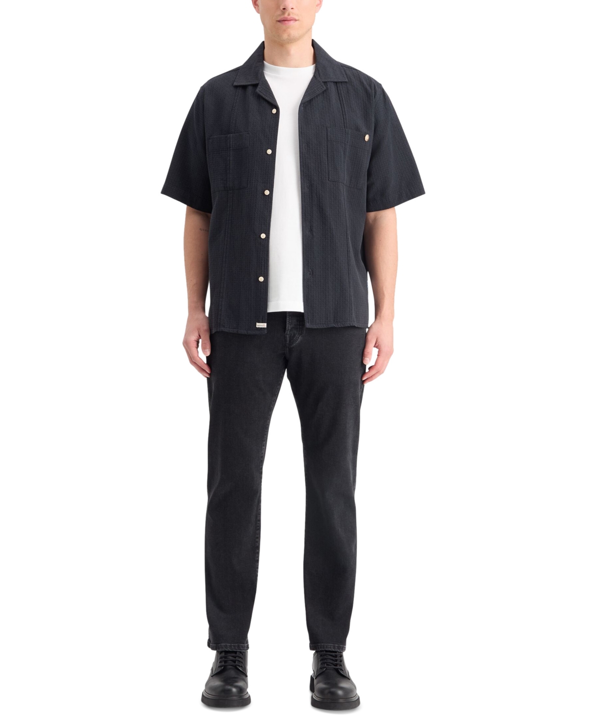Scotch & Soda Men's Relaxed-Fit Short-Sleeve Dobby Shirt