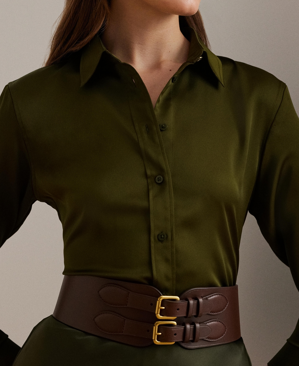 Lauren Ralph Lauren Women's Satin Charmeuse Shirt