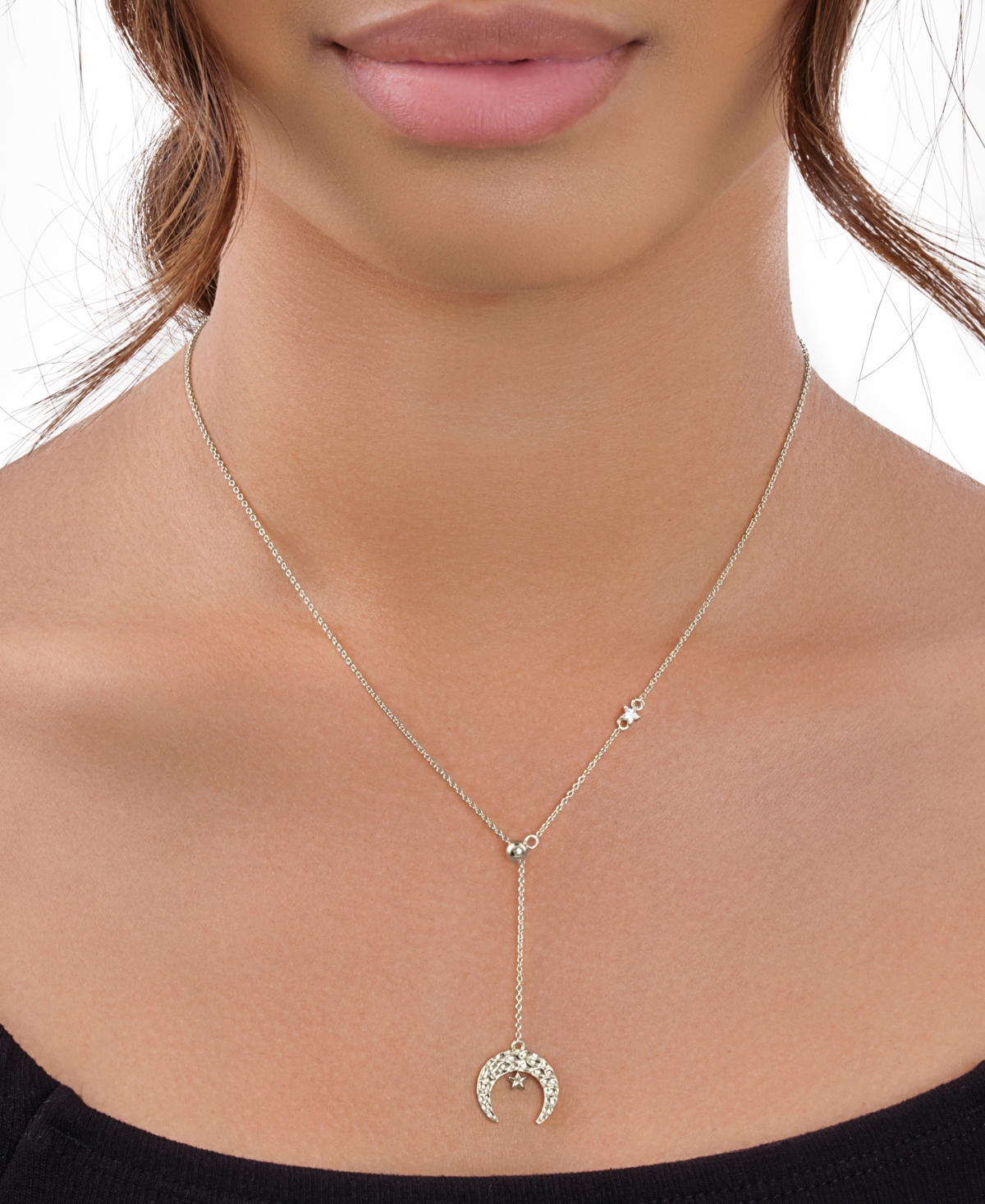 Sterling Forever Women's Selene Lariat Necklace - Silver-Tone