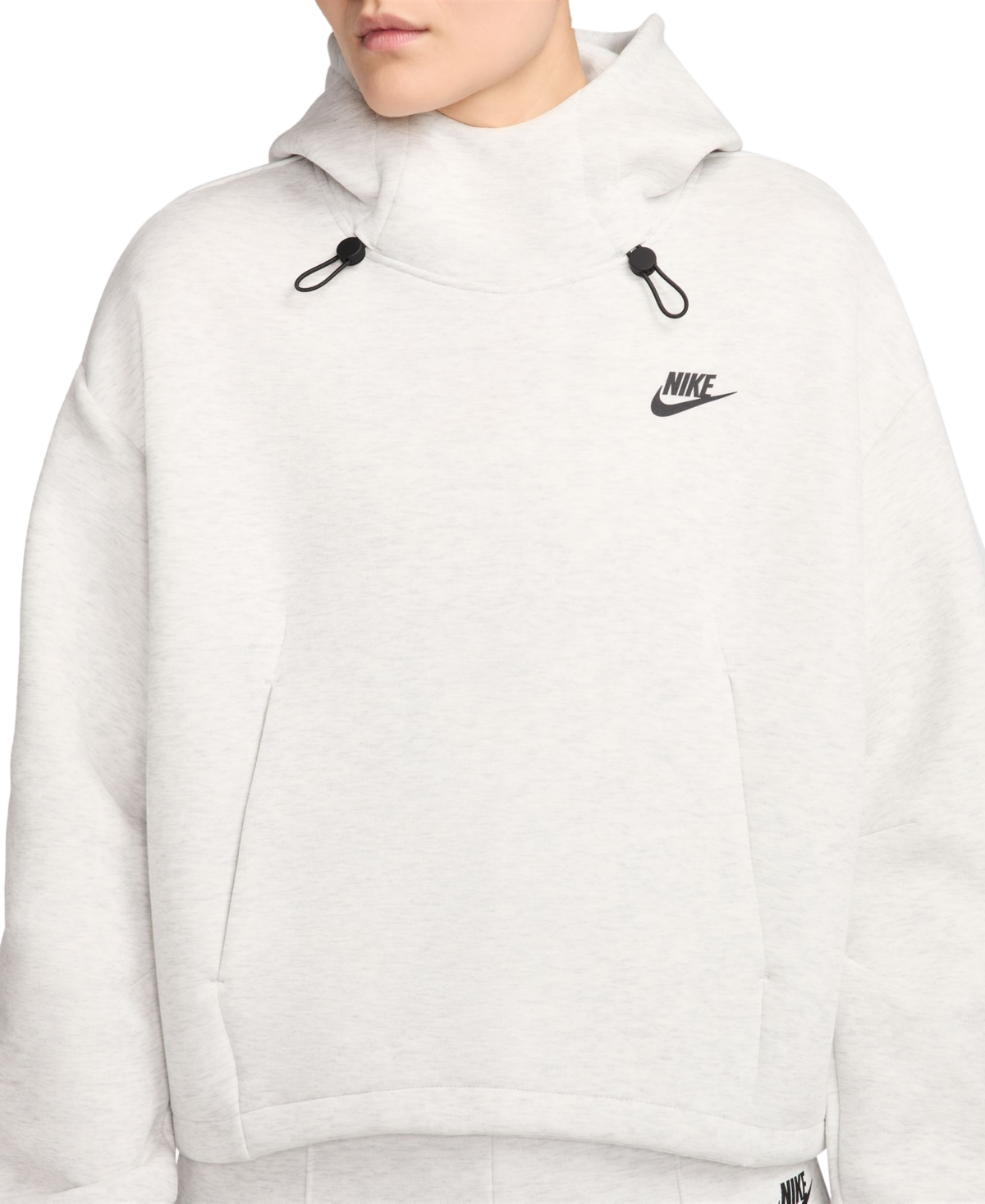 Nike Women's  Sportswear Tech Fleece Oversized Hoodie In Ltgrey,bla