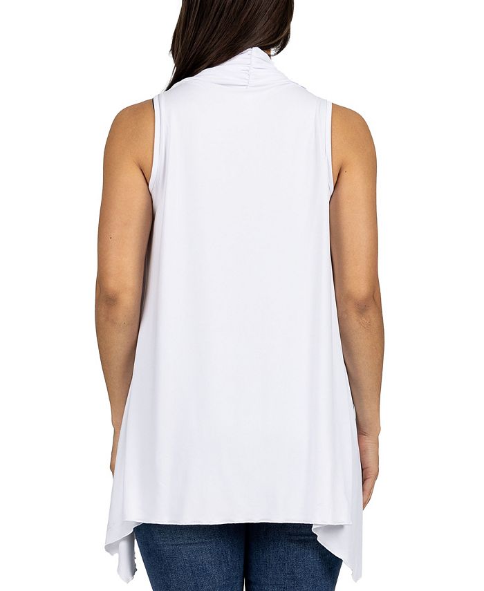 Gilet Cardigan Sans Manches à Devant Ouvert Drapé - Ceinture Incluse - Style Kimino Décontracté Pour Femme - Polyester Lavable