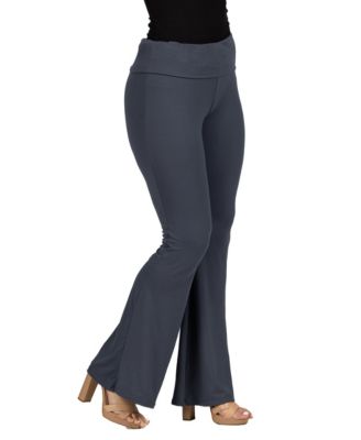 Black Bell Bottom Foldover Waist Sweatpants