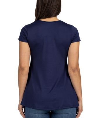 Women's Short Sleeve Loose Fit Tunic Top