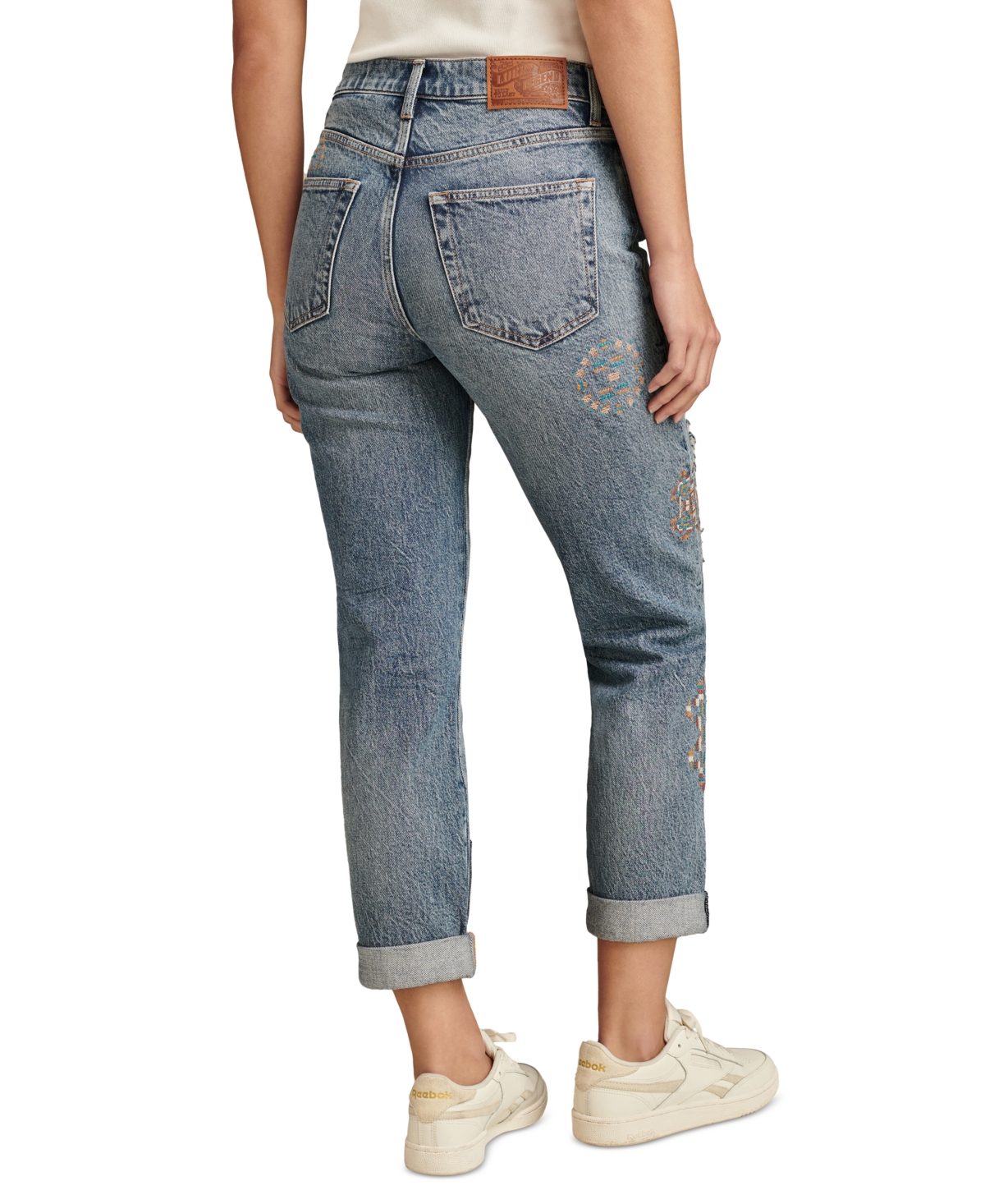 Lucky Brand Women's Mid-Rise Patchwork-Detail Jeans