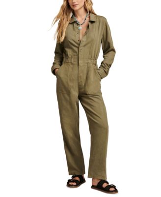 Lucky Brand - Women's Cinched-Waist Utility Coveralls