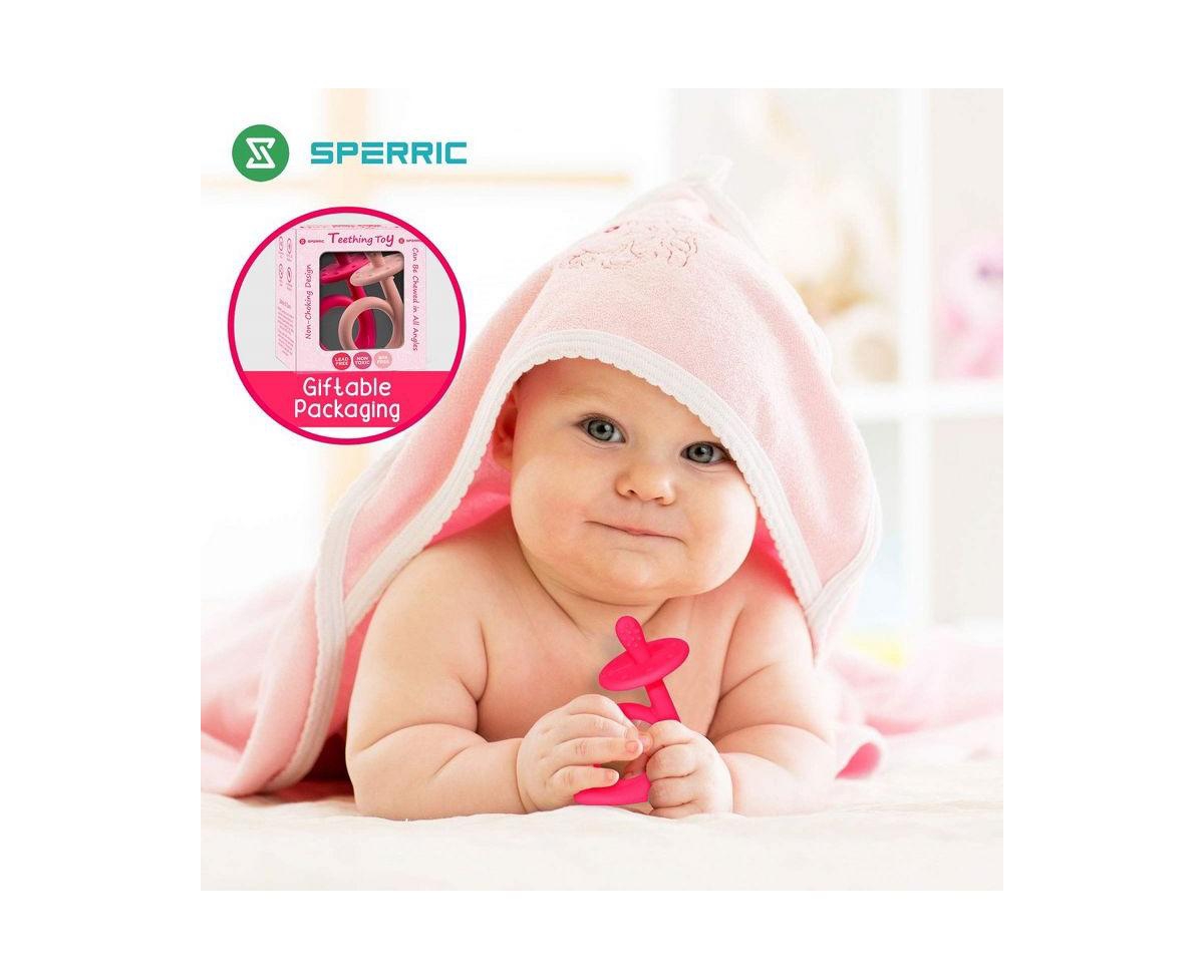Sperric Baby Baby Teething Toys, 100% Food-Grade Silicone Teethers 0-6 Months Baby Teether Toys 0-6 Months Bpa Free Baby Chew Toys for Sucking Needs