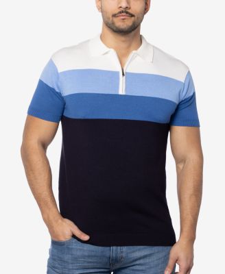 Men's Striped Polo Sweater