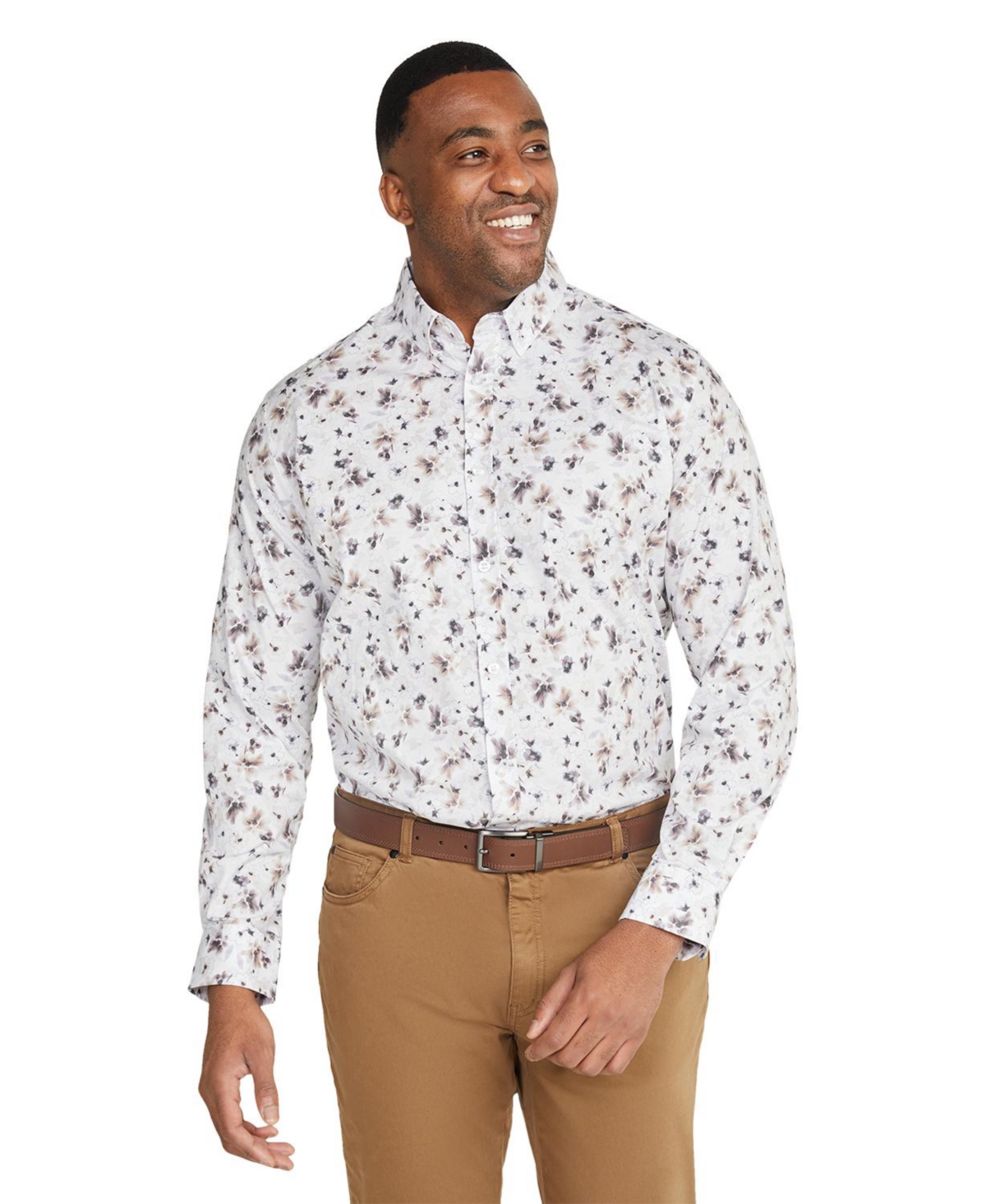 Big & Tall Norton Floral Shirt - Lilac