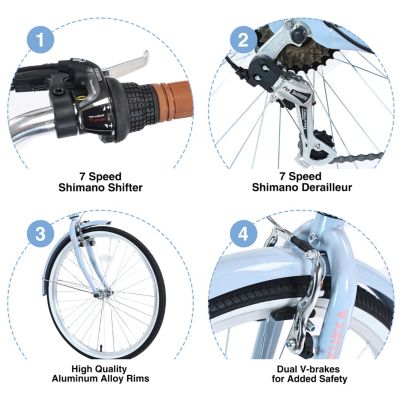 Streamdale 7 Speed, Steel Frame, Multiple Colors 26 Inch Ladies bicycle