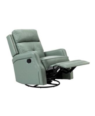  Beatriz 28.74" Wide Genuine Leather Swivel Rocker Recliner