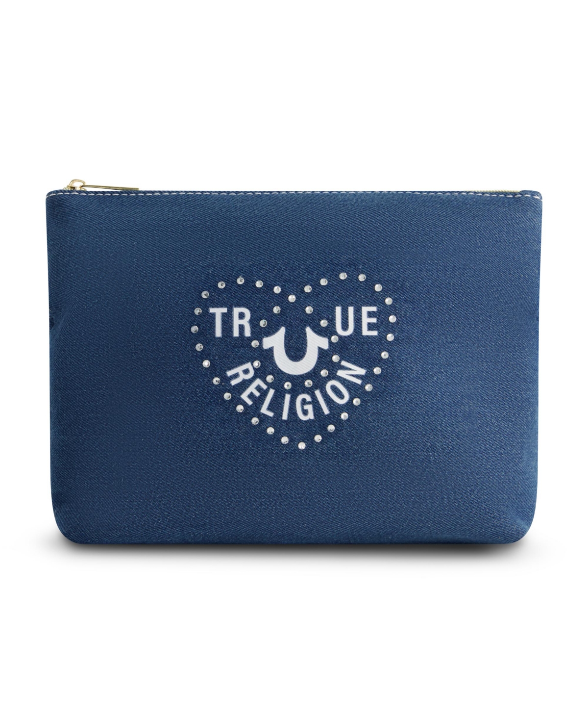 cosmetic bag with side pocket - Blue