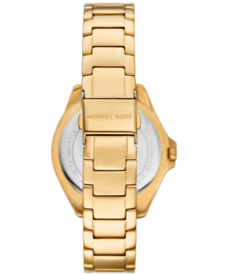 Women's Kacie Three-Hand Gold-Tone Stainless Steel Watch 39mm