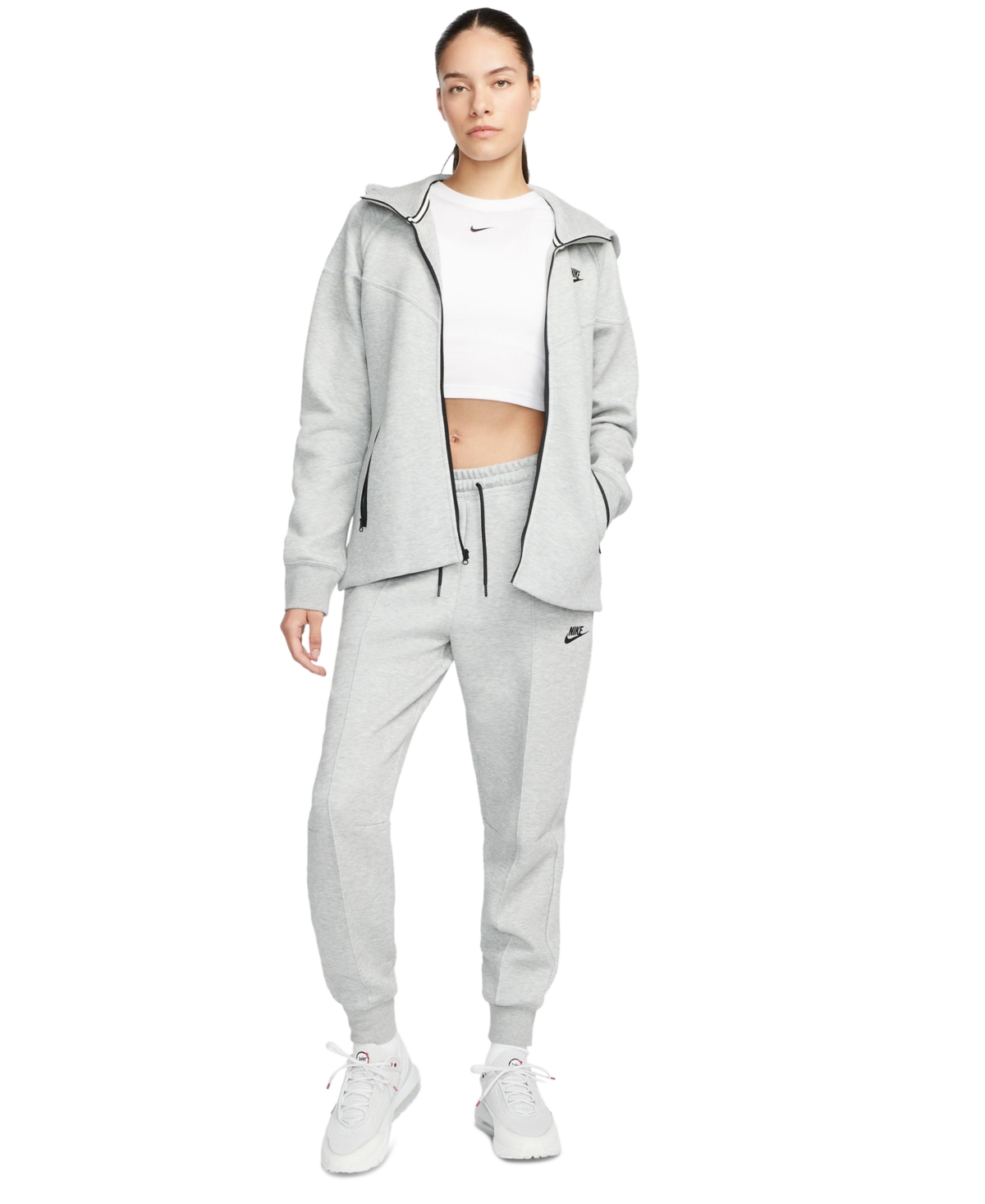 Nike Womens  Nsw Tech Fleece Wr Full-zip Hoodie In Gray