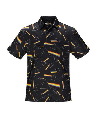 Men's Black Pink Floyd All-Over Prism Polo