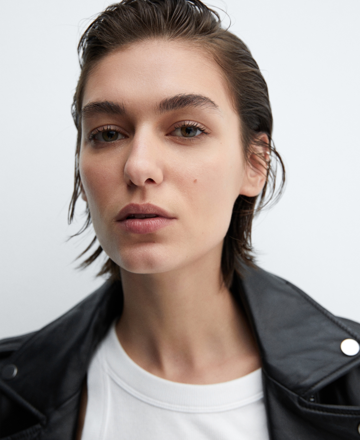 Mango Women's Leather Biker Jacket