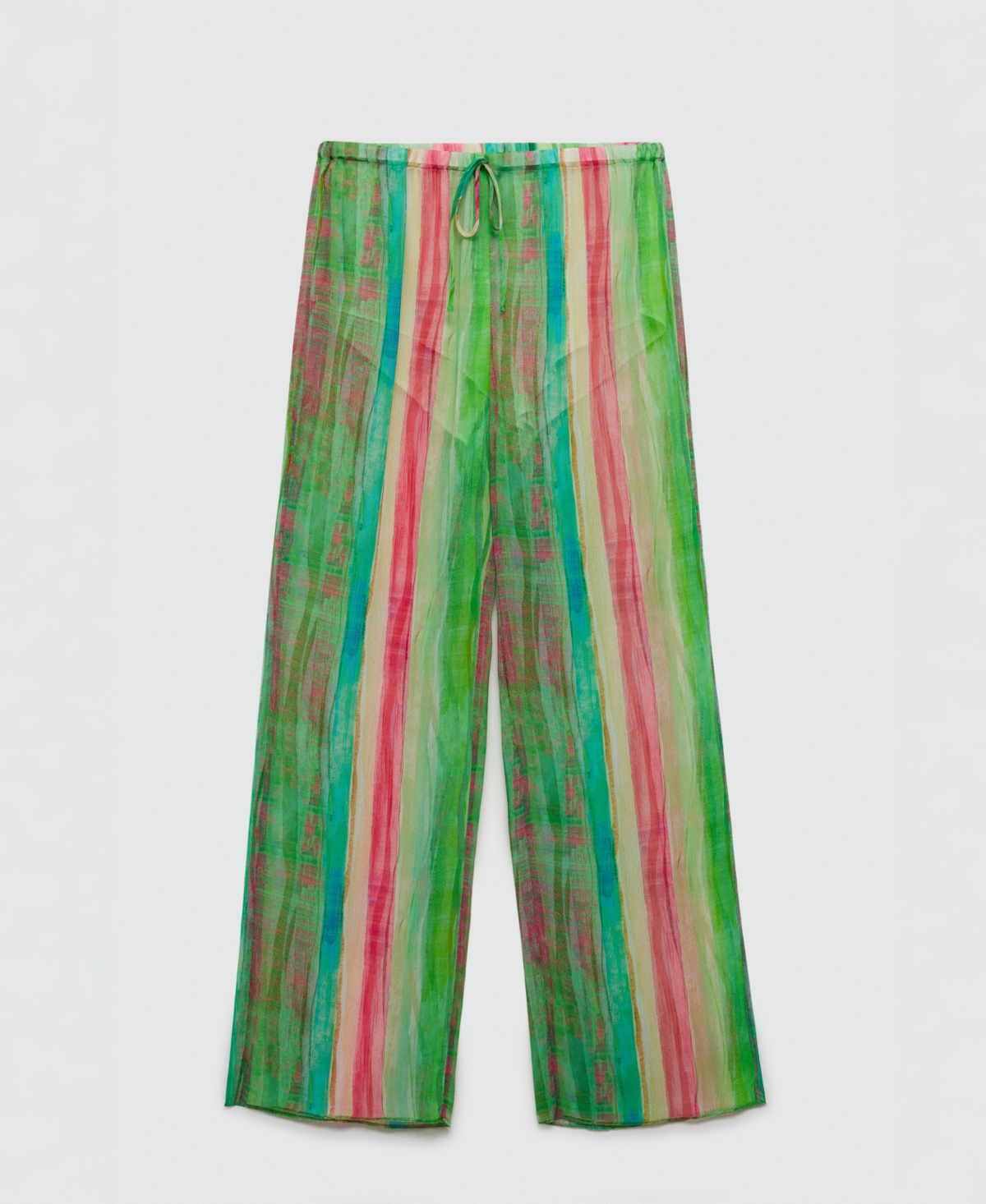 Mango Women's Semi-Transparent Printed Pants
