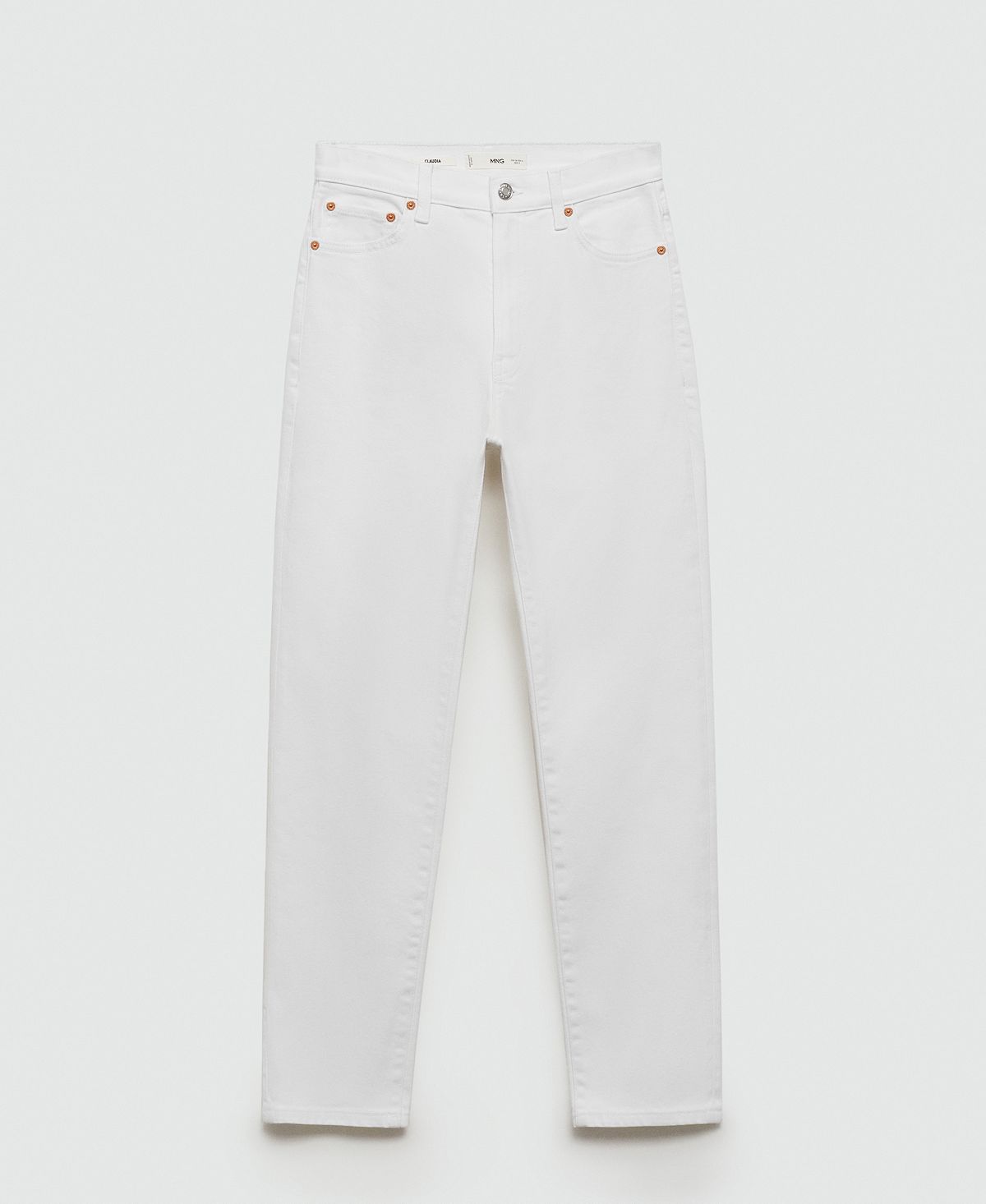 Mango Women's Claudia Slim Crop Waxed Jeans view 2 — MAYCSS fashion products