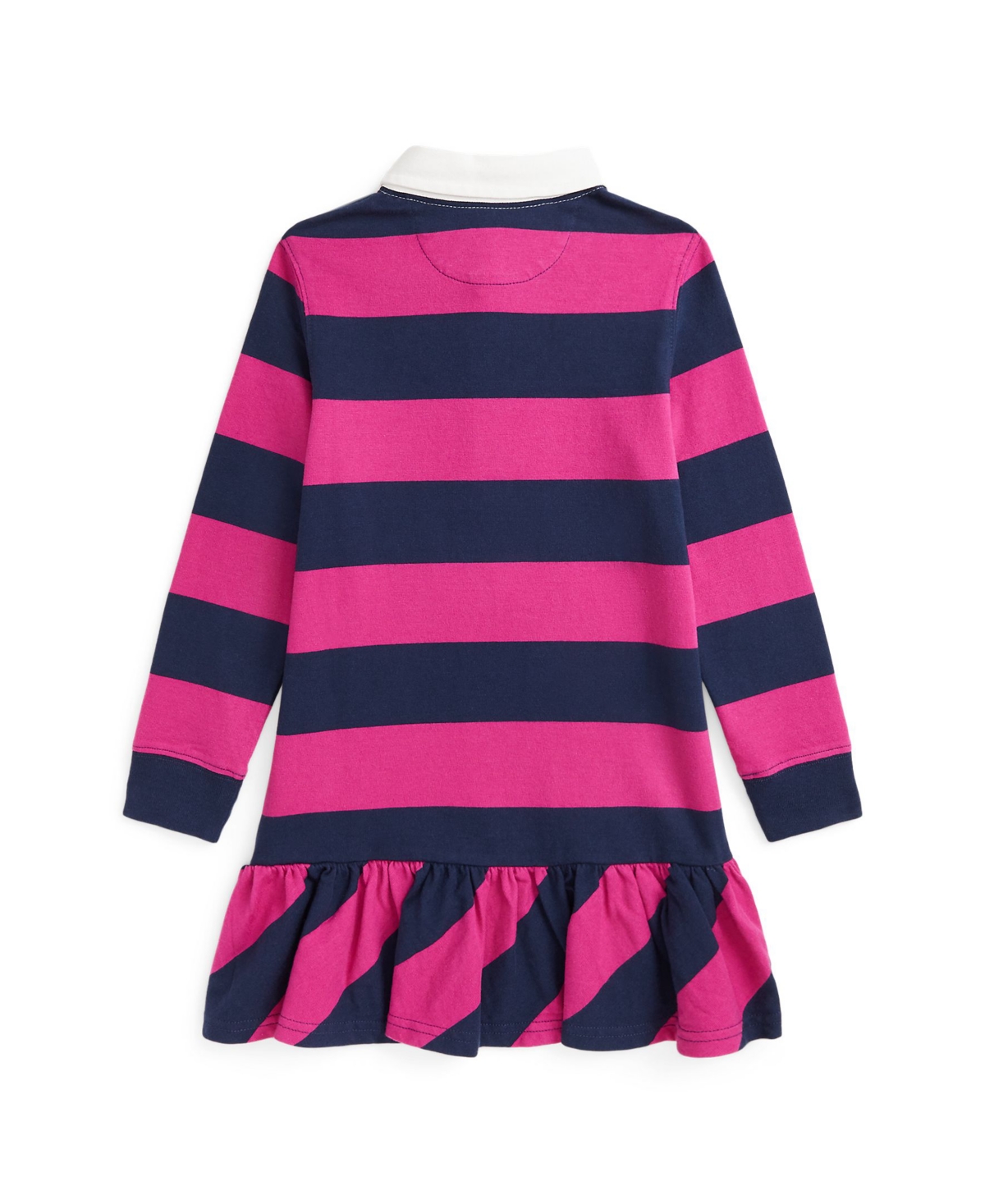 Polo Ralph Lauren Toddler and Little Girls Striped Cotton Jersey Rugby Dress -CLLGPNK STRP/CLLGPNK