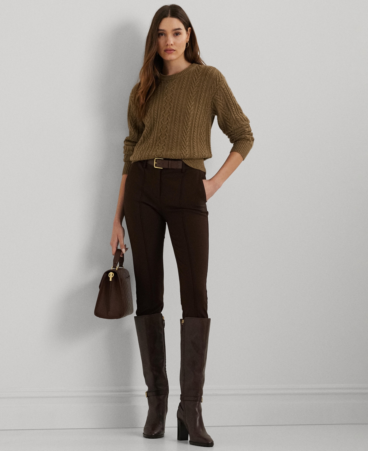 Lauren Ralph Lauren Women's Cable-Knit Crewneck Sweater