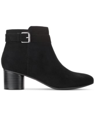 Women's Ariella Block Heel Buckle Dress Booties, Created for Macy's