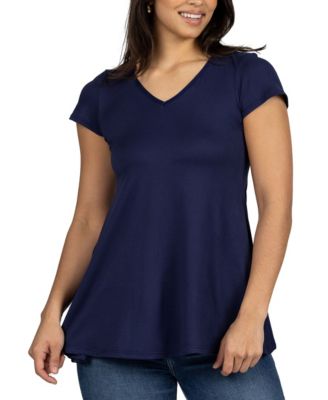 Women's Short Sleeve Loose Fit Tunic Top