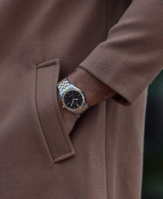 Eco-Drive Men's Corso Diamond (1/10 ct. t.w.) Two-Tone Stainless Steel Bracelet Watch 40mm