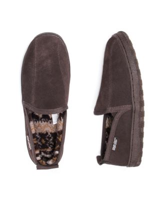 Men's Eric Printed Berber Suede Slip On Slippers