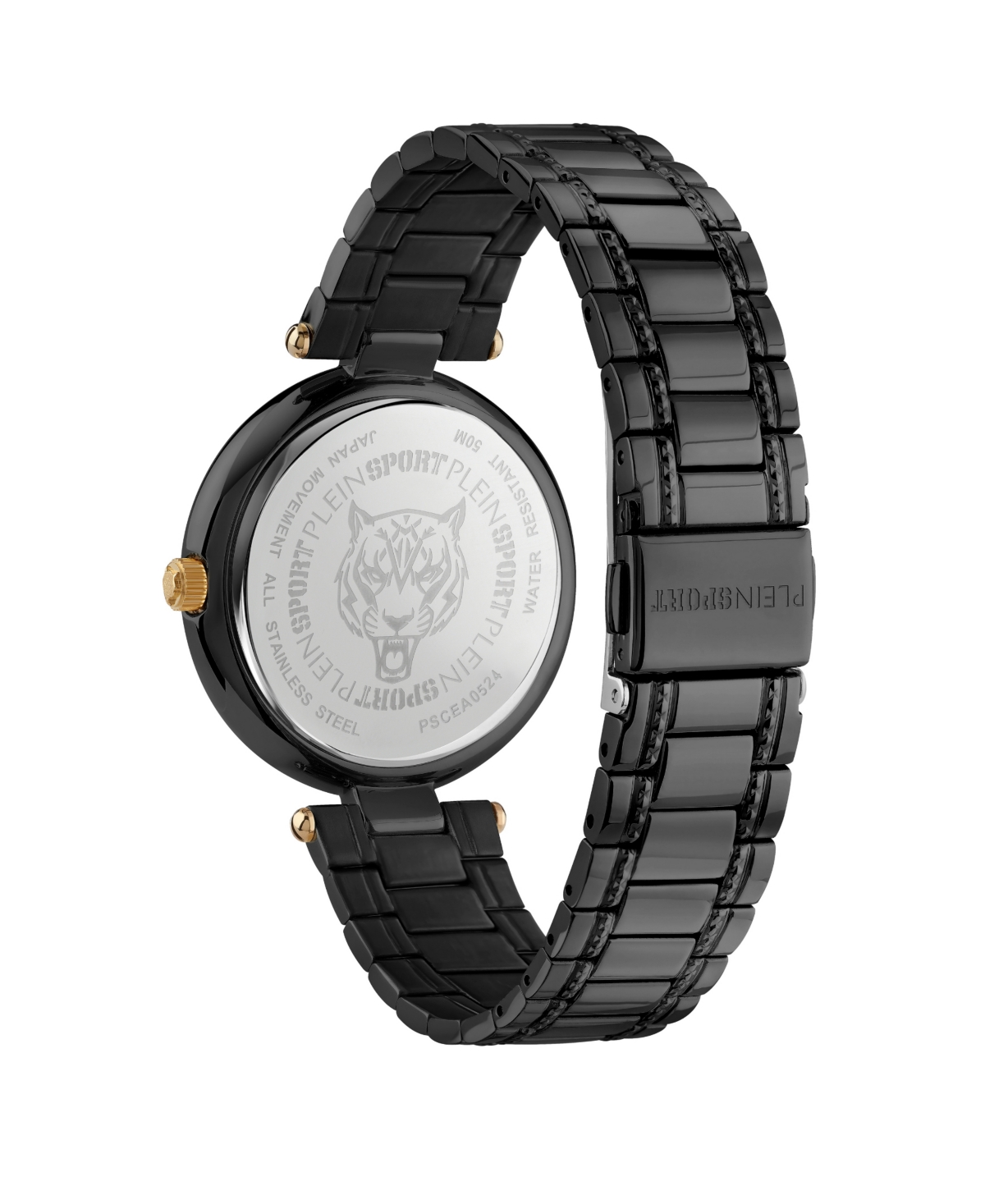 Plein Sport Opium Watch With Black Sunray Dial In Black