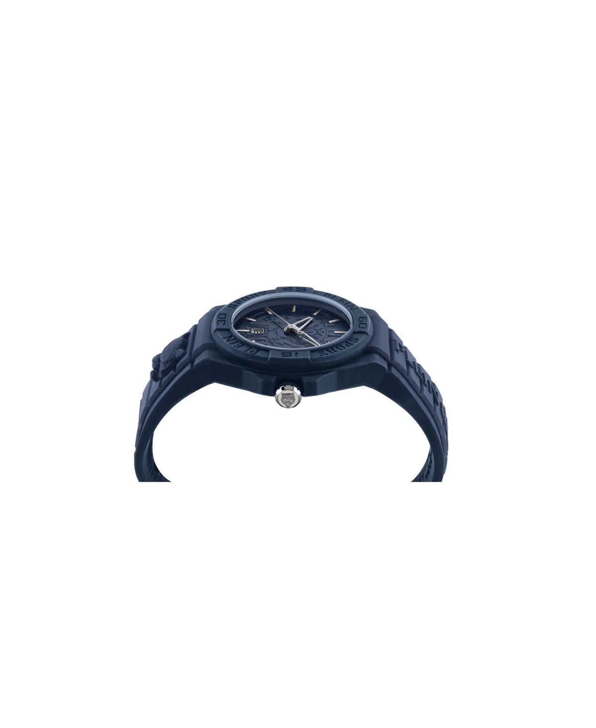 Plein Sport Men's New Fearless 3 Hand Date QuartzSilicone Strap 46mm - Blue