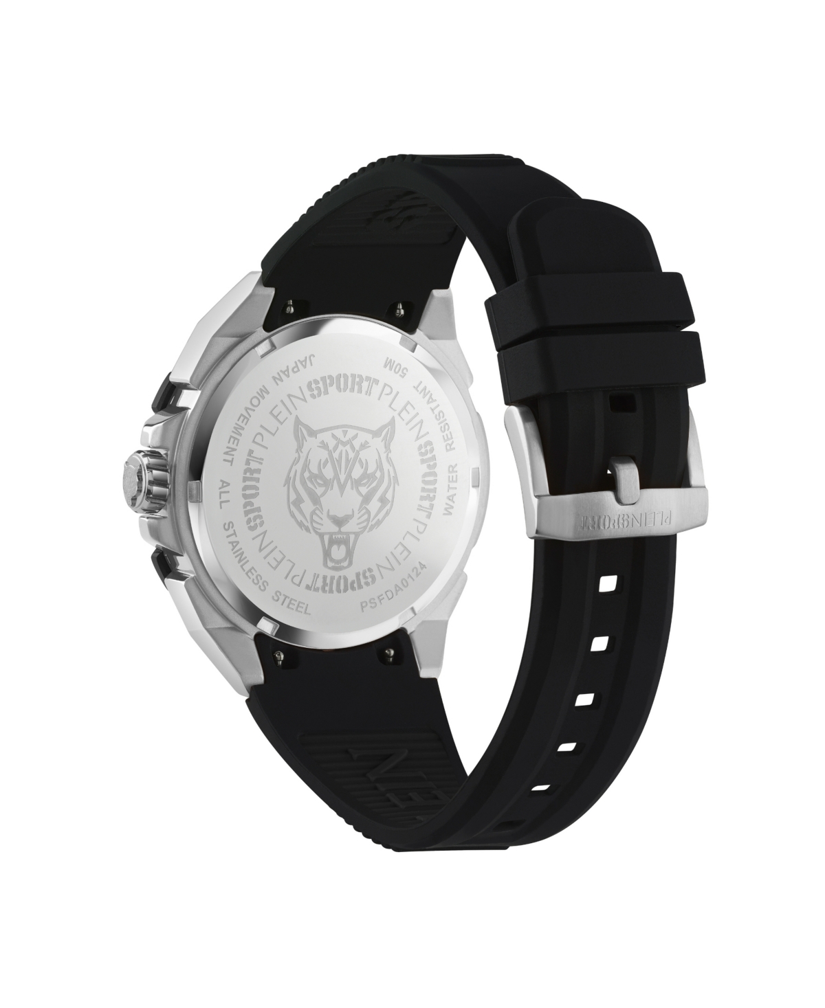 Plein Sport Urban Pulse Silicone Watch In Black
