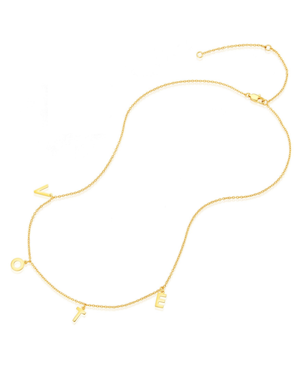 Adornia 14k Gold Plated Vote Necklace In Gold