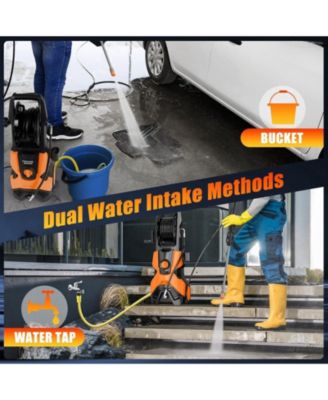 3000PSI Max 2.4 GPM Electric Pressure Washer with 4 Nozzles, Foam Cannon & Spray Gun