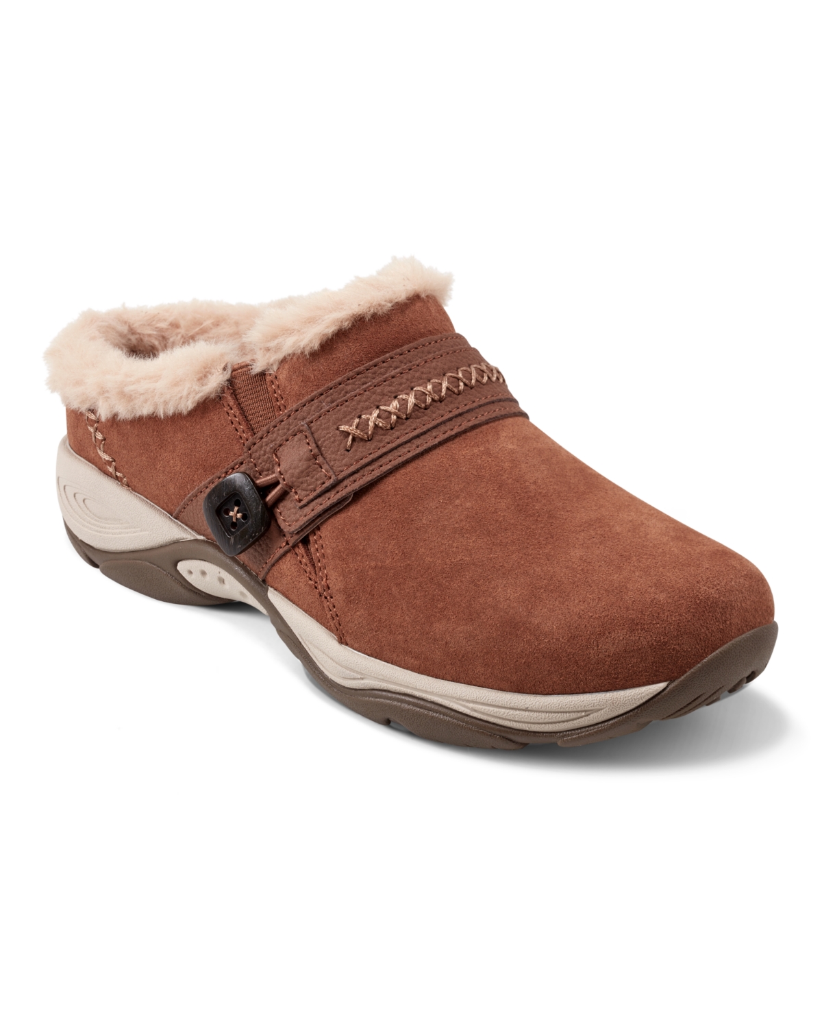 Women's Elinn Cozy Slip-On Mules - Cognac Suede
