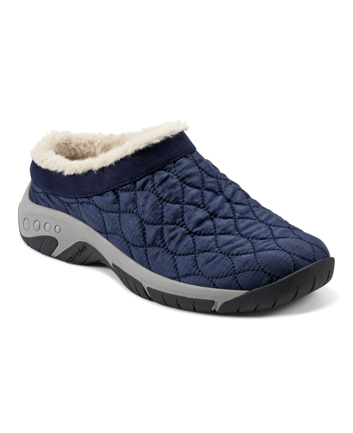 Easy Spirit Wimmy 2 Womens Quilted Faux Fur Casual And Fashion Sneakers In Dark Blue