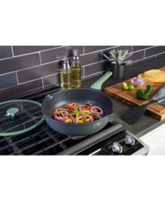 Theodore 13 Inch Cast Aluminum Saute Pan W/ Lid Nonstick Interior and Induction Base