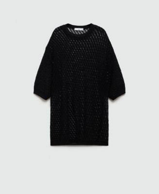 Women's Short Sleeve Crochet Jumper