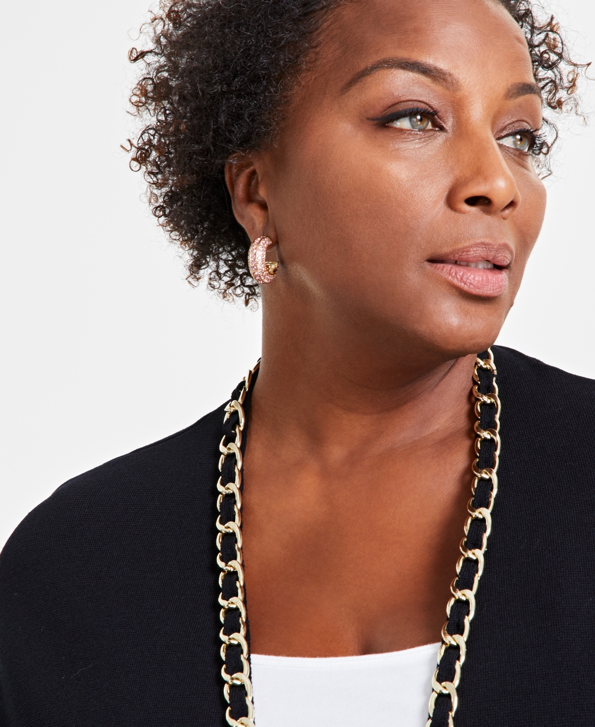 I.n.c. International Concepts Plus Size Chain-Trim Cardigan, Created for Macy's